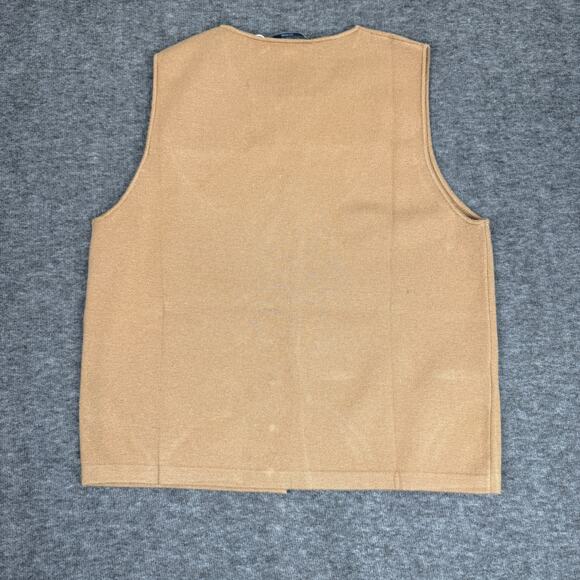 Mango Fine Knit Sweater Vest Women's Medium Camel Caramel Button Down Minimalist - Picture 2 of 11
